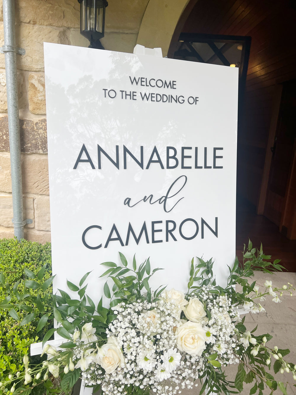 Rectangle Welcome To Wedding Sign