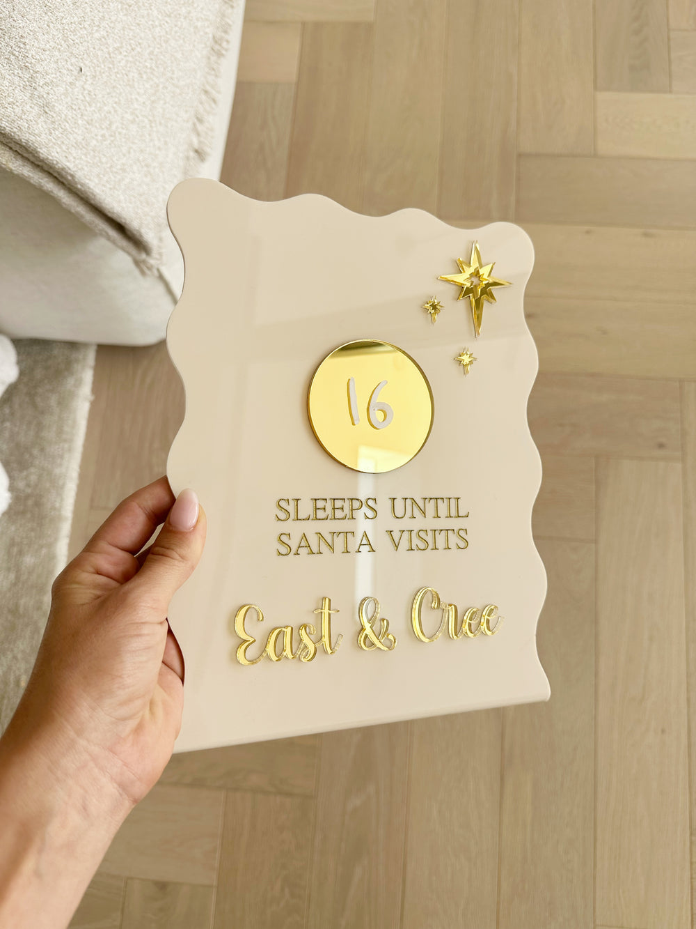 Sleeps Until Christmas Sign