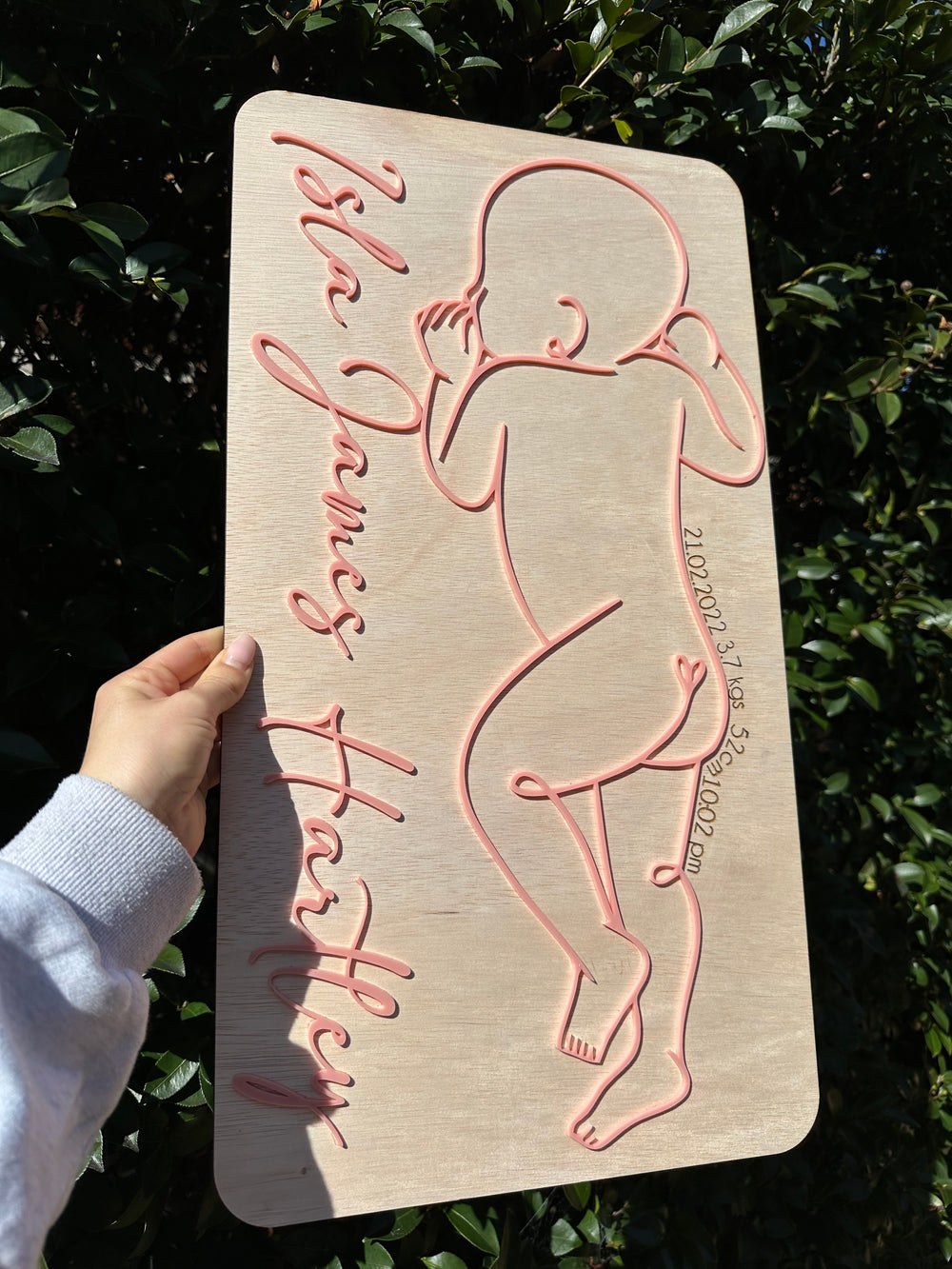 1:1 Scale Birth Plaque