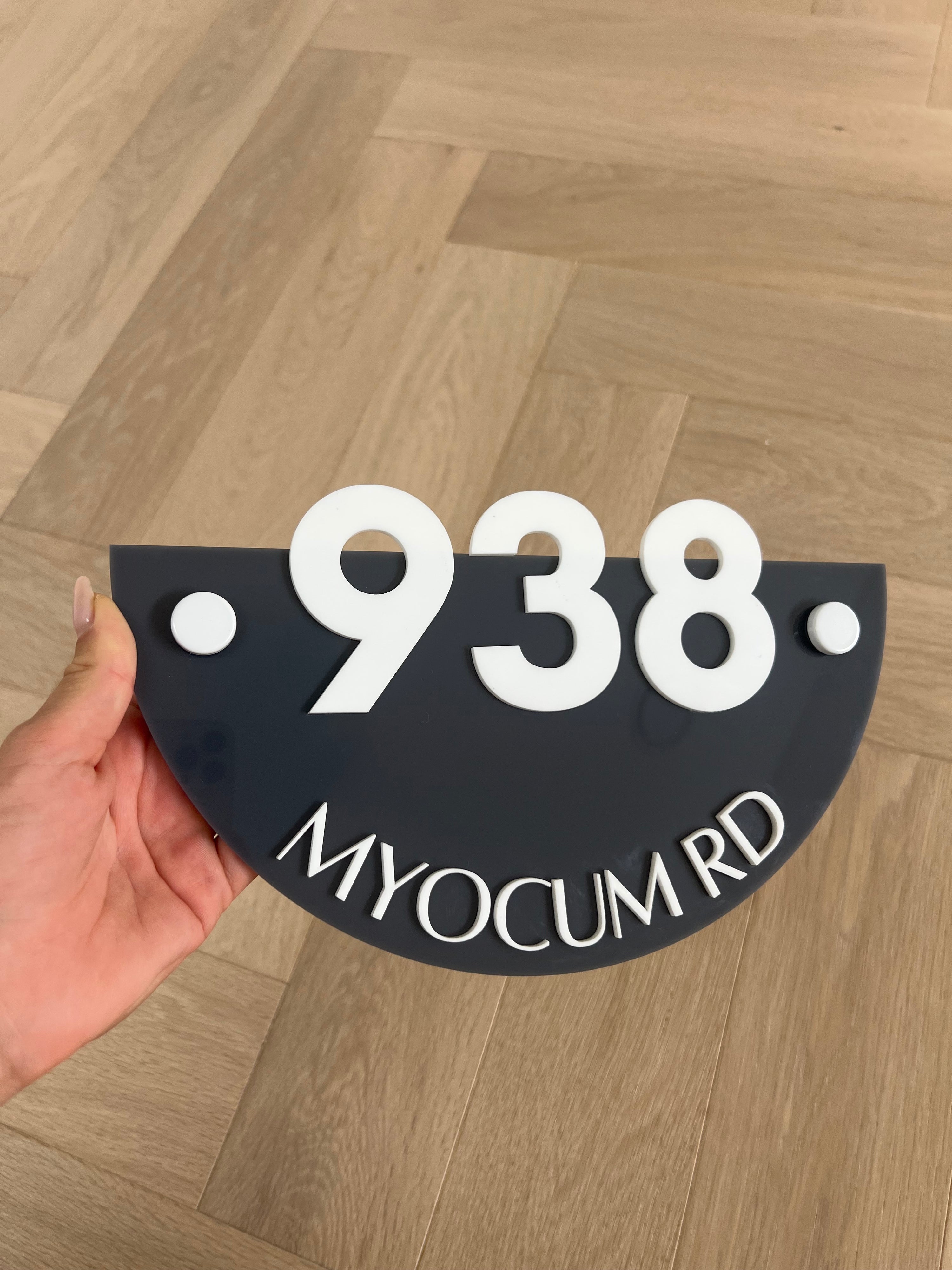 Semi Circle House Sign