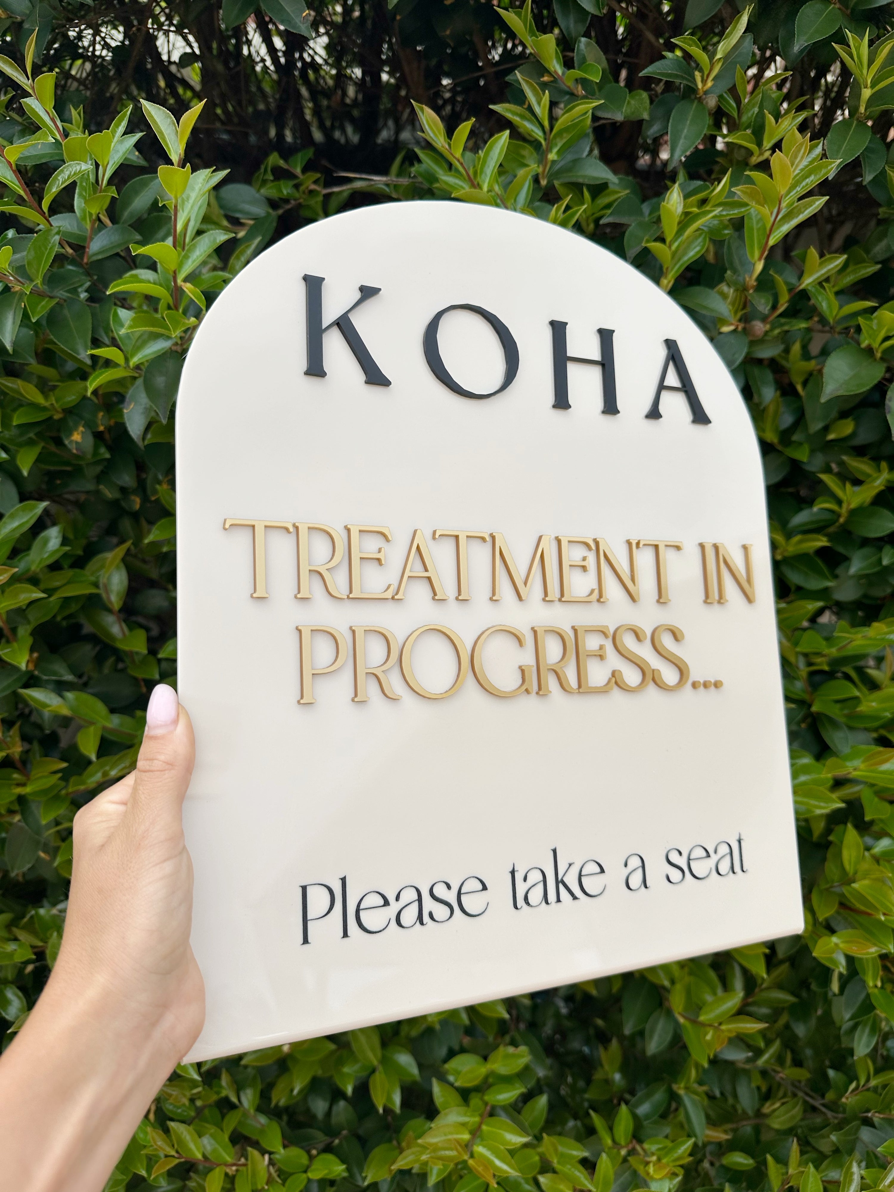 Freestanding Treatment In Progress Sign