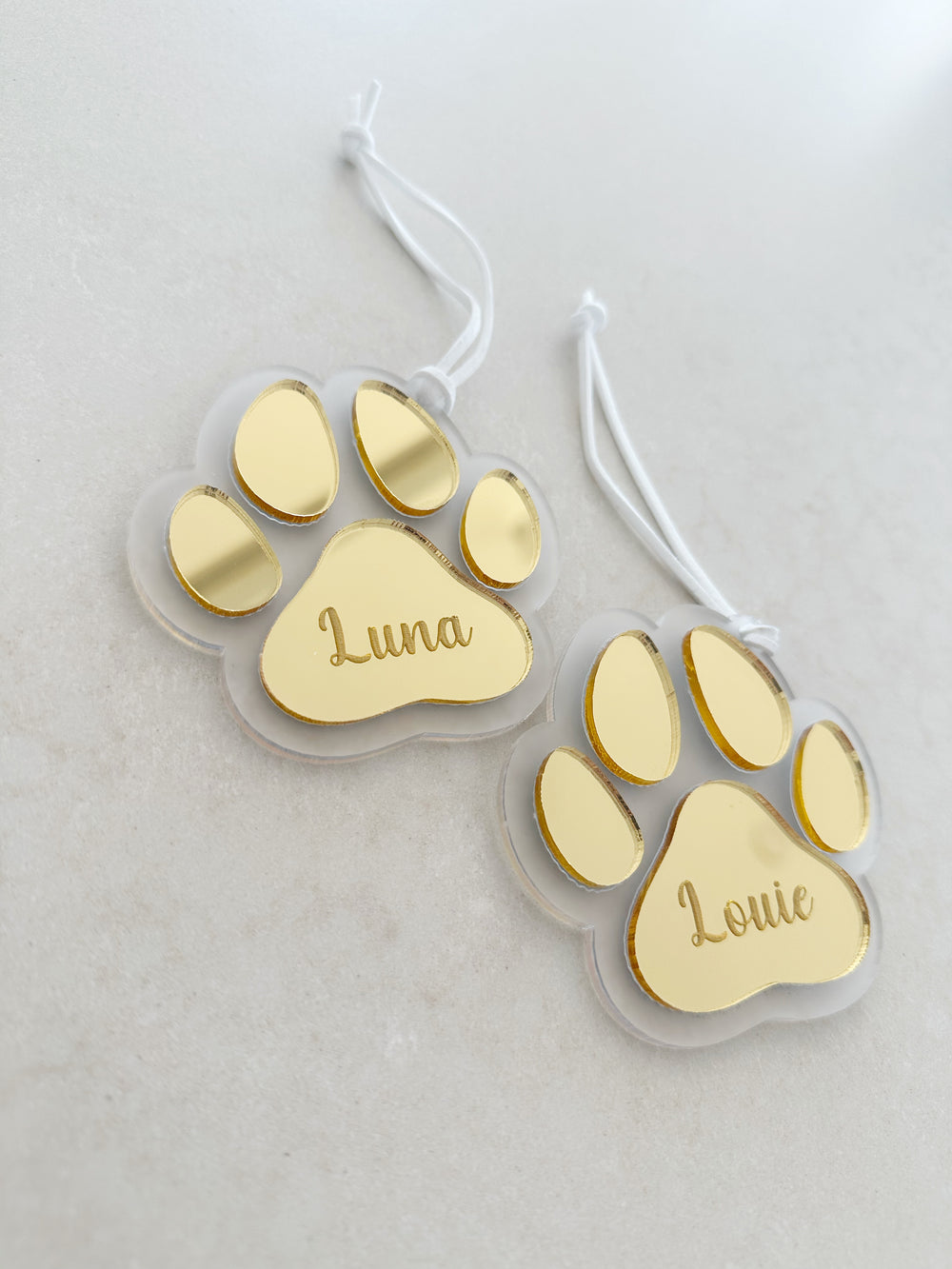 Layered Paw Print Bauble