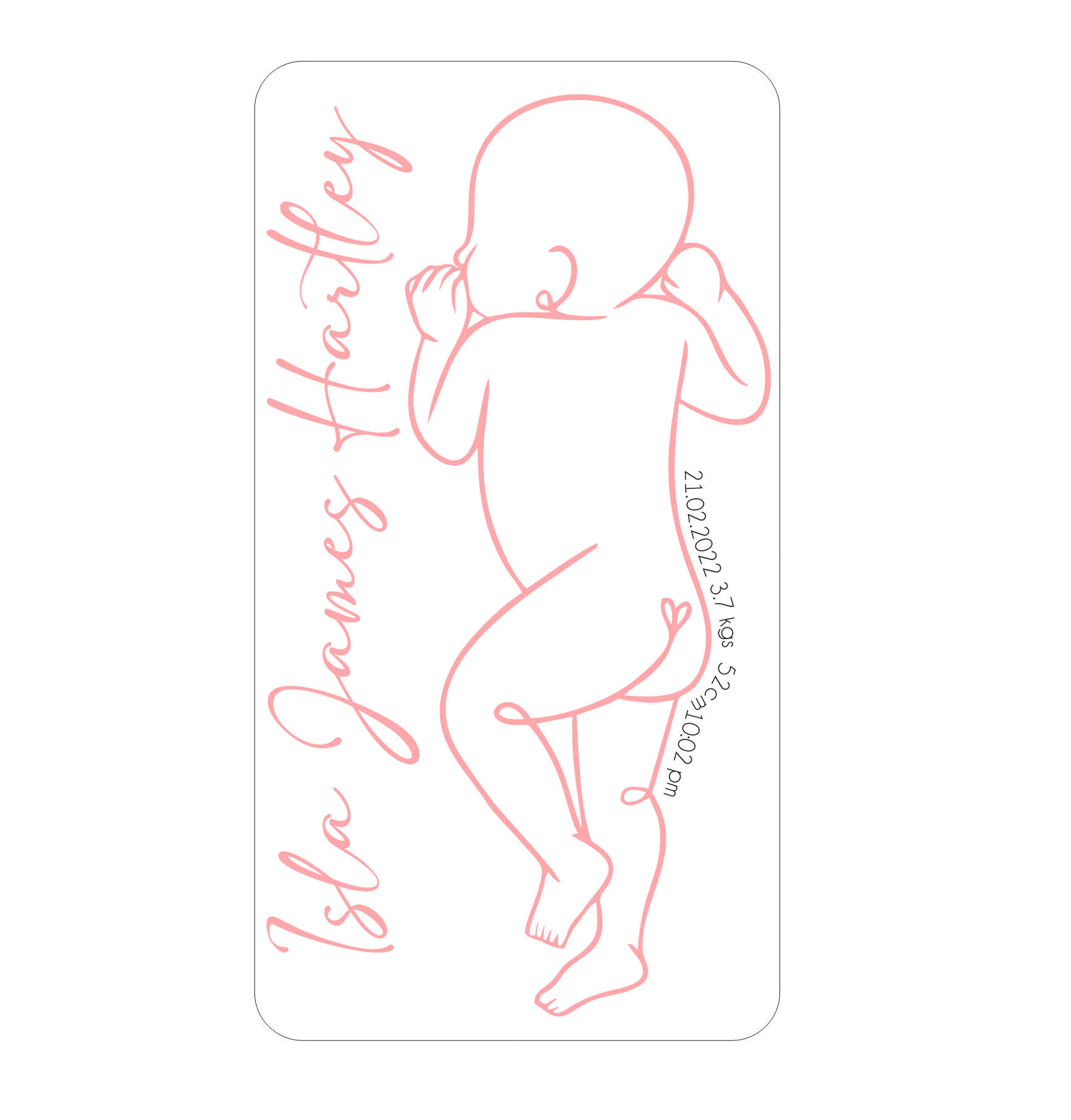 1:1 Scale Birth Plaque