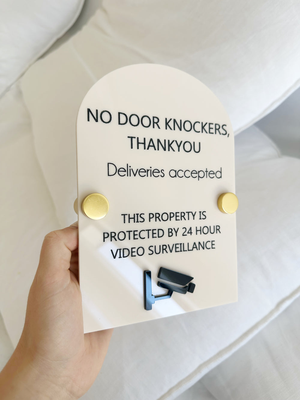 No Door Knockers House Sign